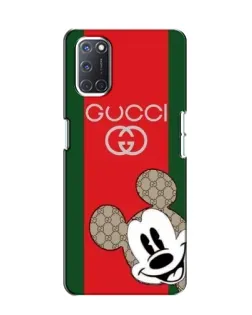 Чехол для OPPO A52 с картинкой «Gucci — полосы и Микки»