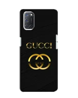 Чехол для OPPO A52 с картинкой «Золотой логотип Gucci»