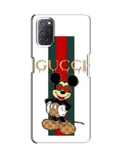 Чехол для OPPO A52 с картинкой «Микки Маус Gucci — полосы»