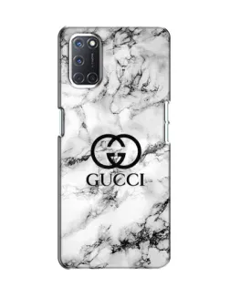 Чехол для OPPO A52 с картинкой «Gucci — мраморный шик»