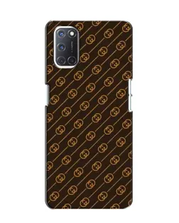 Чехол для OPPO A52 с картинкой «Gucci — золотые диагонали»