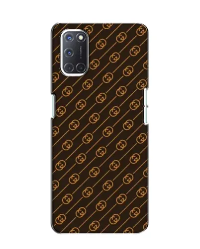 Чехол для OPPO A52 с картинкой «Gucci — золотые диагонали»