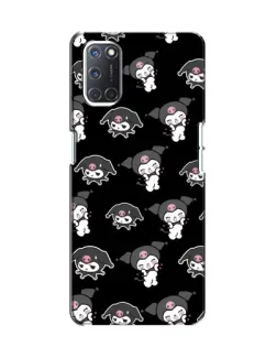 Чехол для OPPO A52 с картинкой «Черный паттерн Kuromi»