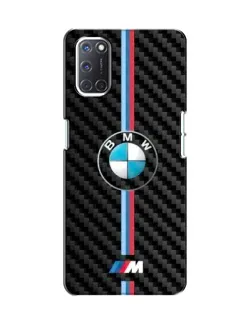 Чехол для OPPO A52 с картинкой «Эмблема BMW и карбон»