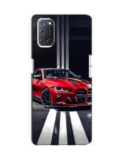 Чехол для OPPO A52 с картинкой «Красная BMW на дороге»