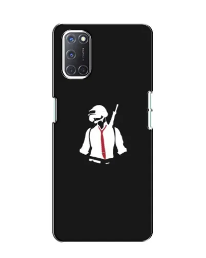 Чехол для OPPO A52 с картинкой «PUBG — силуэт воина»