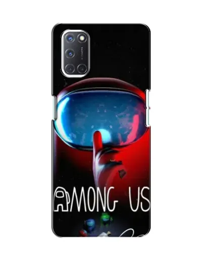 Чехол для OPPO A52 с картинкой «Красный импостер — макро»
