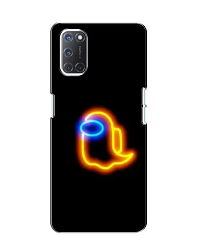 Чехол для OPPO A52 с картинкой «Among Us неоновое сияние»