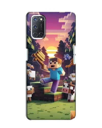 Чехол для OPPO A52 с картинкой «Стив на ферме»