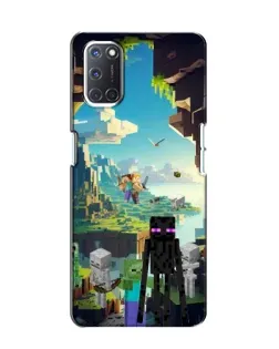 Чехол для OPPO A52 с картинкой «Эндермен в лесу»