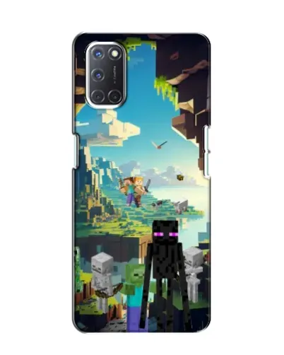 Чехол для OPPO A52 с картинкой «Эндермен в лесу»