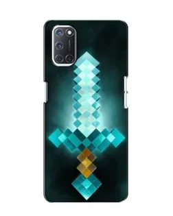 Чехол для OPPO A52 с картинкой «Алмазный меч неон»