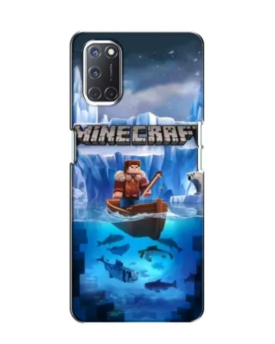 Чехол для OPPO A52 с картинкой «Minecraft ледяной мир»