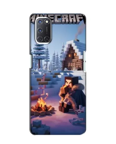 Чехол для OPPO A52 с картинкой «Зимний Minecraft»