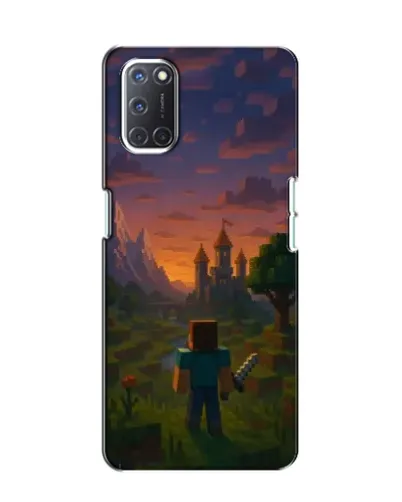 Чехол для OPPO A52 с картинкой «Стив у башни»