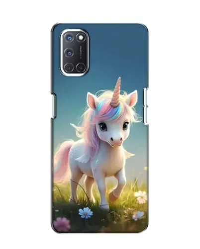 Чехол для OPPO A52 с картинкой «Единорог на поляне»
