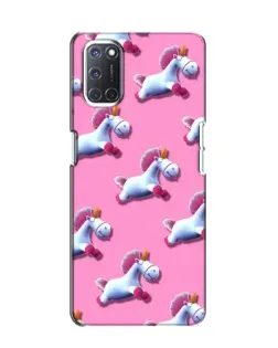 Чехол для OPPO A52 с картинкой «Единороги на розовом»
