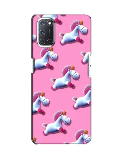 Чехол для OPPO A52 с картинкой «Единороги на розовом»