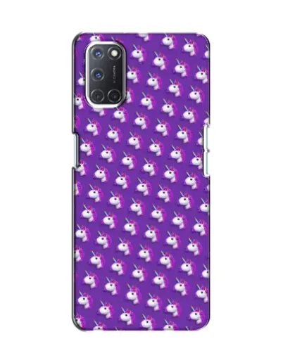 Чехол для OPPO A52 с картинкой «Единороги на фиолетовом»