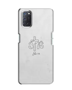 Чохол для OPPO A52 з картинкою «Івана 3:16 Хрест»