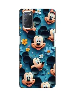 Чехол для OPPO A52 с картинкой «Паттерн Микки и Минни»