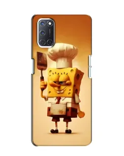 Чехол для OPPO A52 с картинкой «Губка Боб повар»