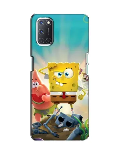 Чехол для OPPO A52 с картинкой «Спанч Боб победитель»