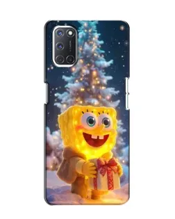 Чехол для OPPO A52 с картинкой «Рождественский Спанч Боб»