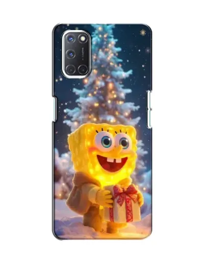 Чехол для OPPO A52 с картинкой «Рождественский Спанч Боб»