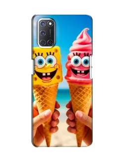Чехол для OPPO A52 с картинкой «Спанч Боб мороженое»