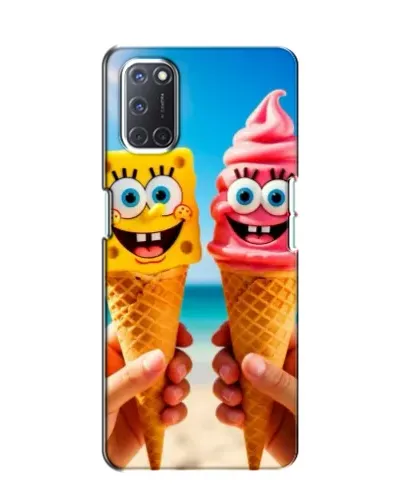 Чехол для OPPO A52 с картинкой «Спанч Боб мороженое»