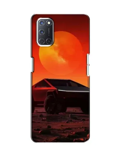 Чехол для OPPO A52 с картинкой «Cybertruck на Марсе»