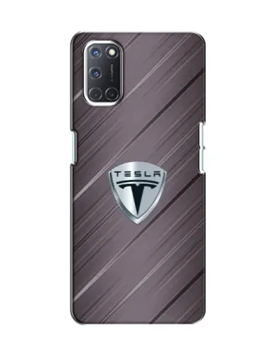 Чехол для OPPO A52 с картинкой «Металлическая текстура Tesla»