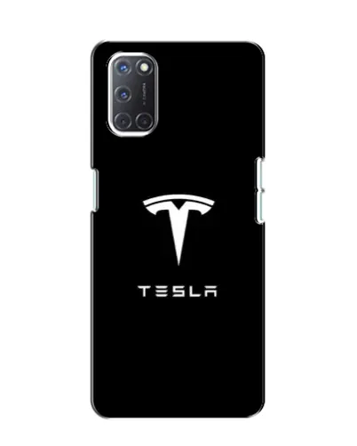 Чехол для OPPO A52 с картинкой «Tesla White Logo»
