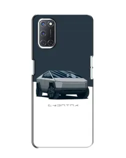 Чехол для OPPO A52 с картинкой «Серебристый Cybertruck Tesla»