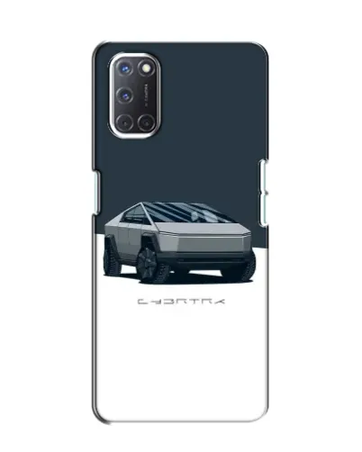 Чехол для OPPO A52 с картинкой «Серебристый Cybertruck Tesla»