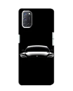 Чехол для OPPO A52 с картинкой «Фары Tesla Night»