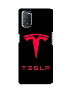 Чехол для OPPO A52 с картинкой «Tesla Red Logo»