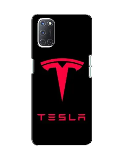 Чехол для OPPO A52 с картинкой «Tesla Red Logo»