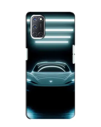 Чехол для OPPO A52 с картинкой «Tesla в неоне»
