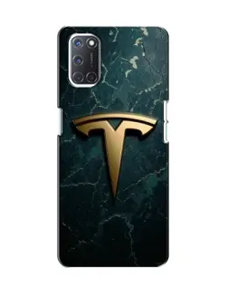 Чехол для OPPO A52 с картинкой «Мраморная Tesla Gold»