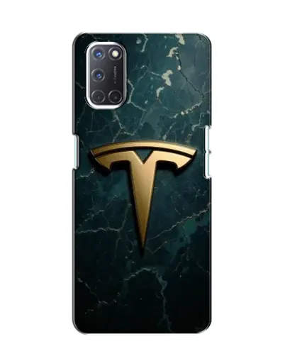 Чехол для OPPO A52 с картинкой «Мраморная Tesla Gold»