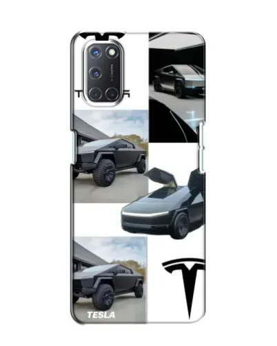 Чехол для OPPO A52 с картинкой «Коллаж Cybertruck Tesla»