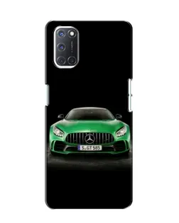 Чехол для OPPO A52 с картинкой «Mercedes — неоновый лого»