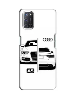 Чехол для OPPO A52 с картинкой «Audi — контрастный дизайн»