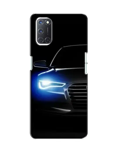 Чехол для OPPO A52 с картинкой «Неоновый взгляд Audi»
