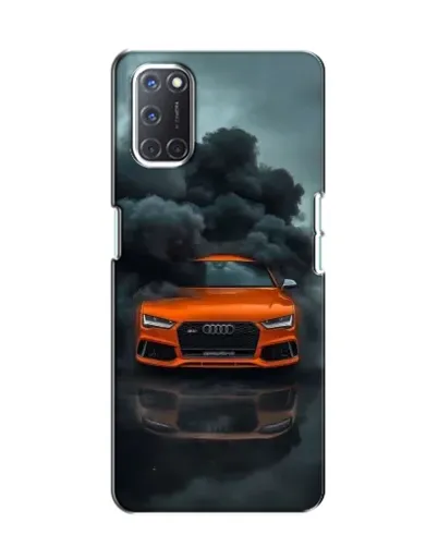 Чехол для OPPO A52 с картинкой «Audi в облаках дыма»