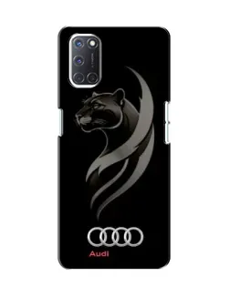 Чехол для OPPO A52 с картинкой «Графика — пантера и Audi»