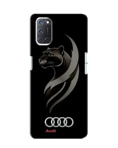 Чехол для OPPO A52 с картинкой «Графика — пантера и Audi»