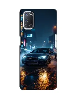 Чехол для OPPO A52 с картинкой «Ночной город и Audi»